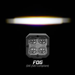 XKGLOW XKGLOW XK Glow XKchrome 20w LED Cube Light w/ RGB Accent Light - Fog Beam - XK065001-FO