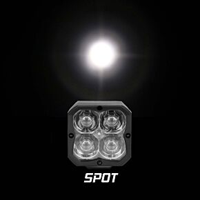 XKGLOW XKGLOW XK Glow XKchrome 20w LED Cube Light w/ RGB Accent Light - Spot Beam - XK065001-S