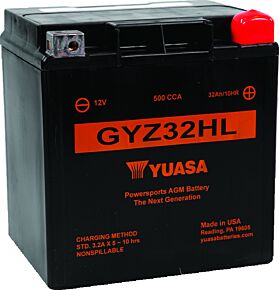 YUASA BATTERY Yuasa Battery Yuasa GYZ32HL High Performance Maintenance Free AGM 12-Volt Battery - YUAM732GHL