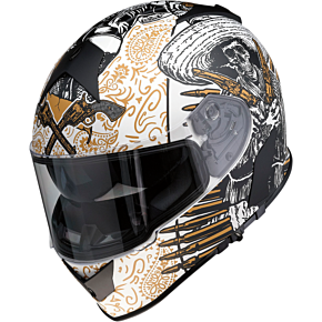 Z1r Warrant Helmet - Sombrero - White/Gold