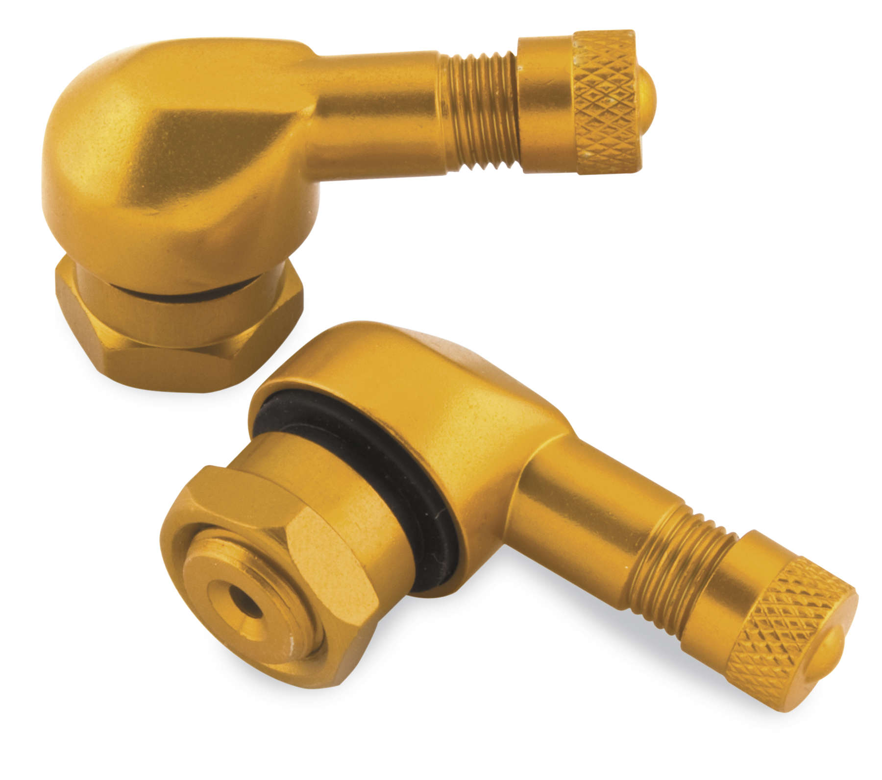 Bikemaster Angled Aluminum Valve Stems 11.3MM BASE DIAMETER W/ 10MM STEM