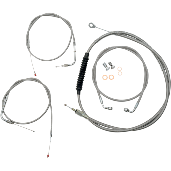 Handlebar Cable/Brake Line Kit Beach Bar Handlebars Stainless Steel