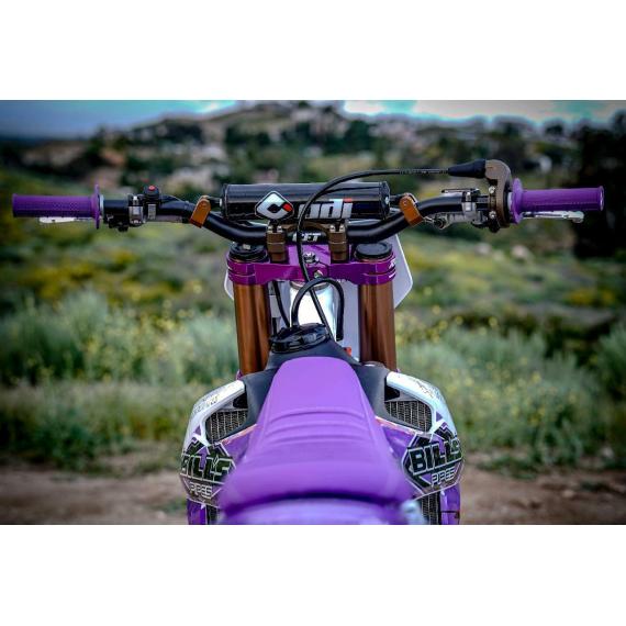 Mx V2 Lock-on Half Waffle Grips Purple